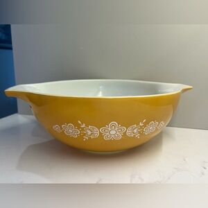 Vintage Pyrex Butterfly Gold 444 Cinderella Bowl 4 Qt Large Mixing Bowl